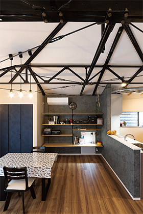 リフォーム事例詳細 軽量鉄骨造を生かした 大空間l D Kを持つ家